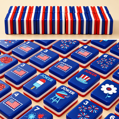 Valcrest™ Stars & Stripes American Mahjong Set – 160 Tiles