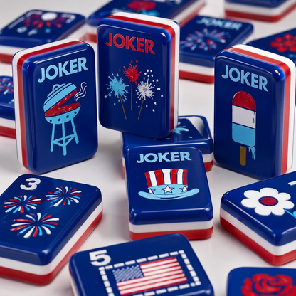 Valcrest™ Stars & Stripes American Mahjong Set – 160 Tiles