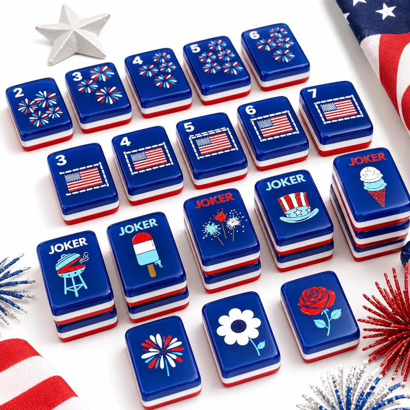 Valcrest™ Stars & Stripes American Mahjong Set – 160 Tiles