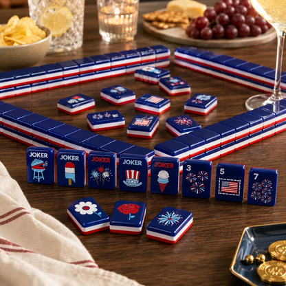 Valcrest™ Stars & Stripes American Mahjong Set – 160 Tiles