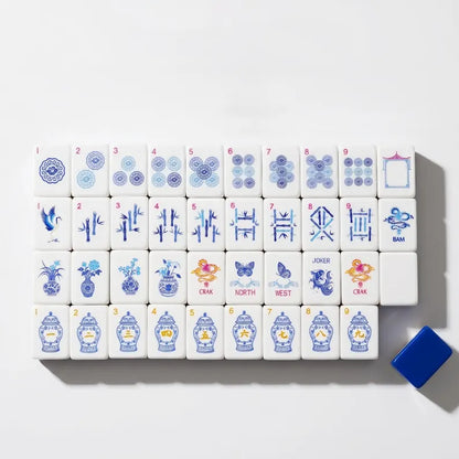 Valcrest™ Blue Porcelain American Mahjong Set – 160 Tiles