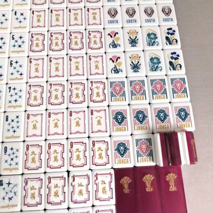 Valcrest™ Burgundy Peacock American Mahjong Set – 160 Tiles