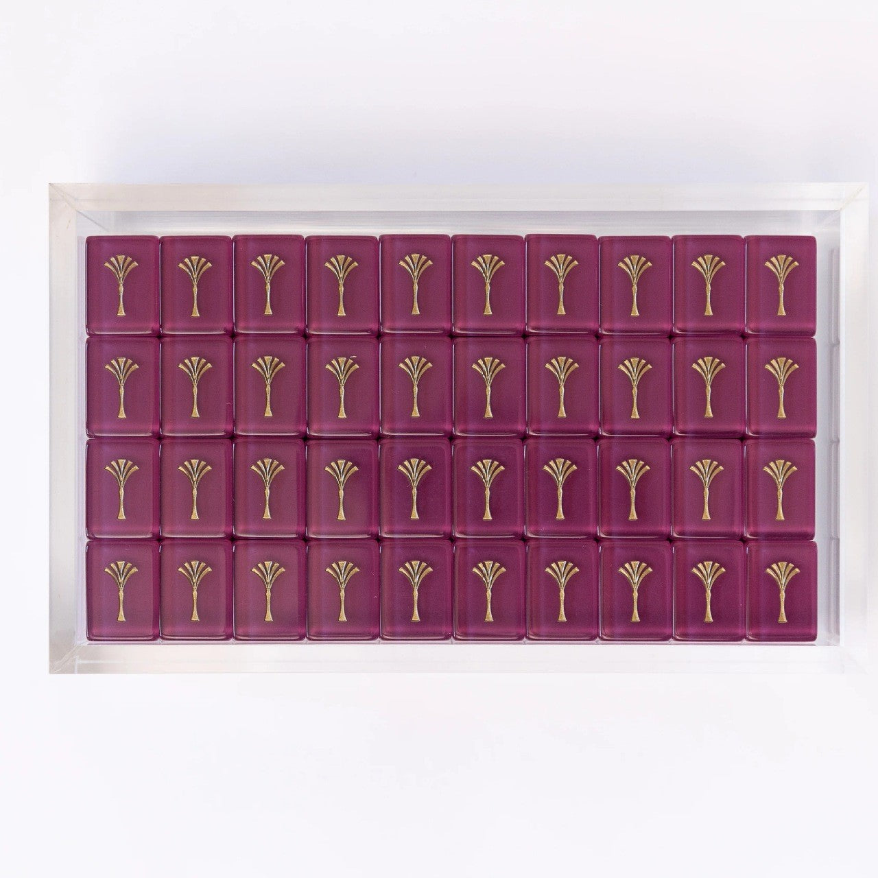 Valcrest™ Burgundy Peacock American Mahjong Set – 160 Tiles