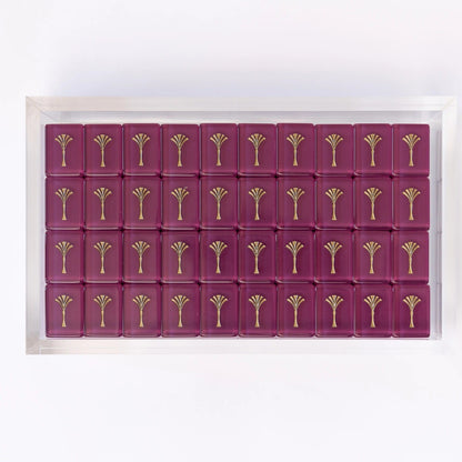 Valcrest™ Burgundy Peacock American Mahjong Set – 160 Tiles