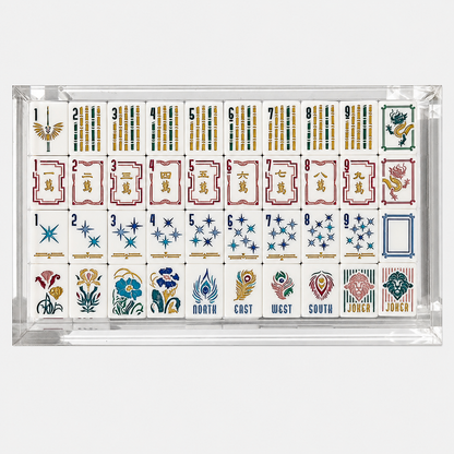 Valcrest™ Burgundy Peacock American Mahjong Set – 160 Tiles