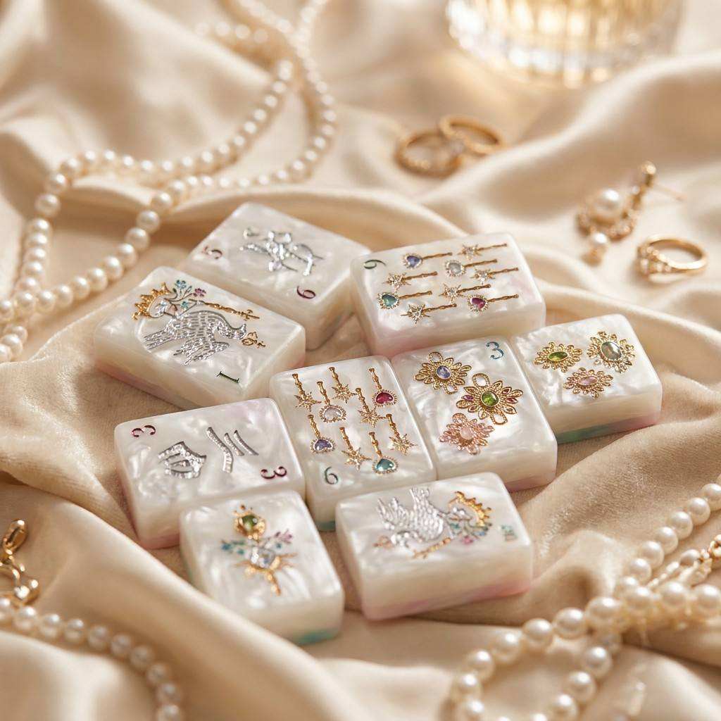 Valcrest™ Royal Pearl American Mahjong Set – 160 Tiles