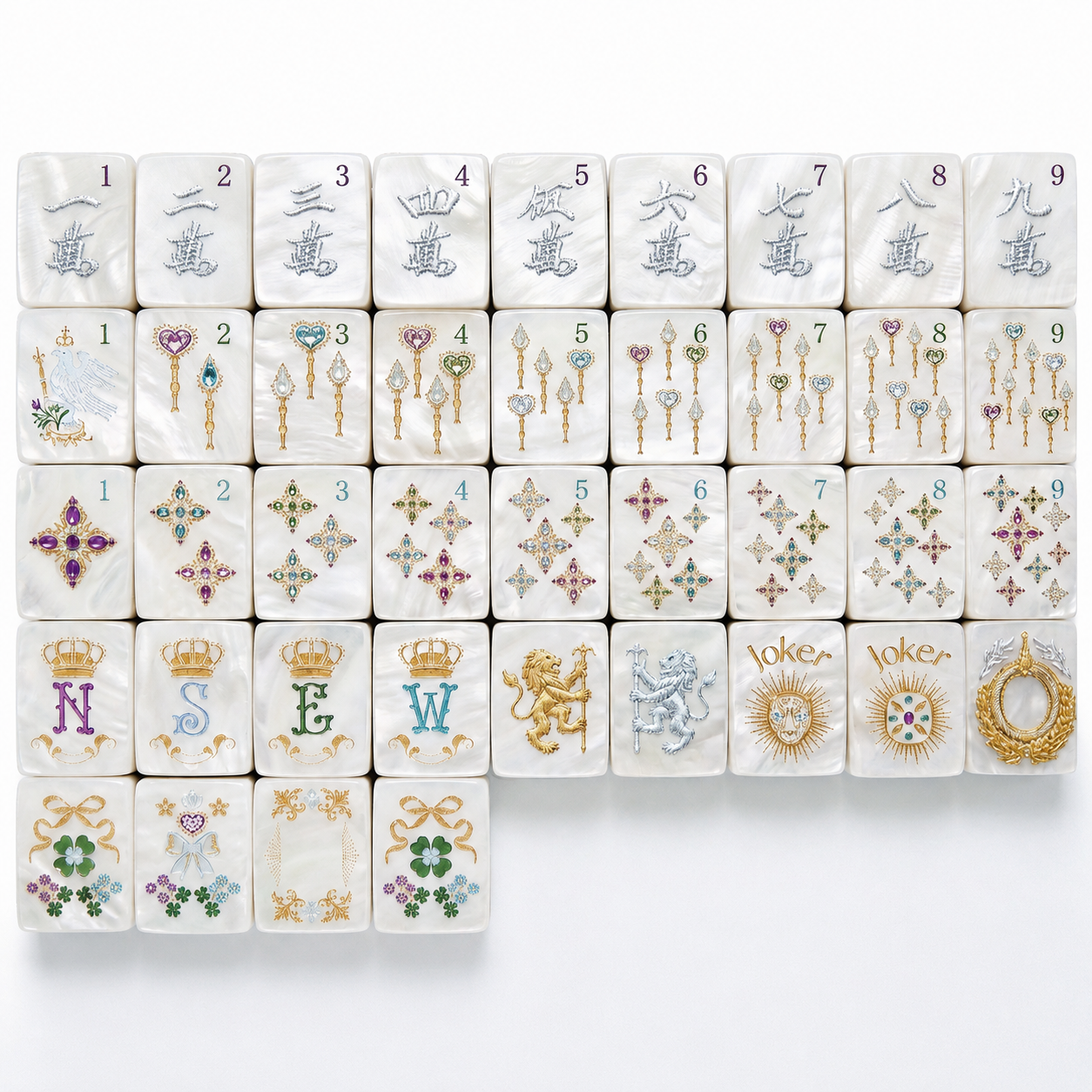 Valcrest™ Royal Pearl American Mahjong Set – 160 Tiles