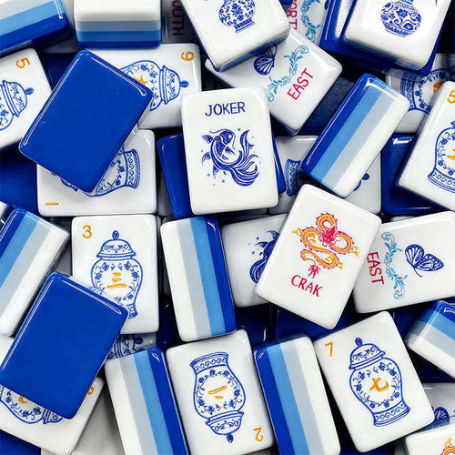 Valcrest™ Blue Porcelain American Mahjong Set – 160 Tiles