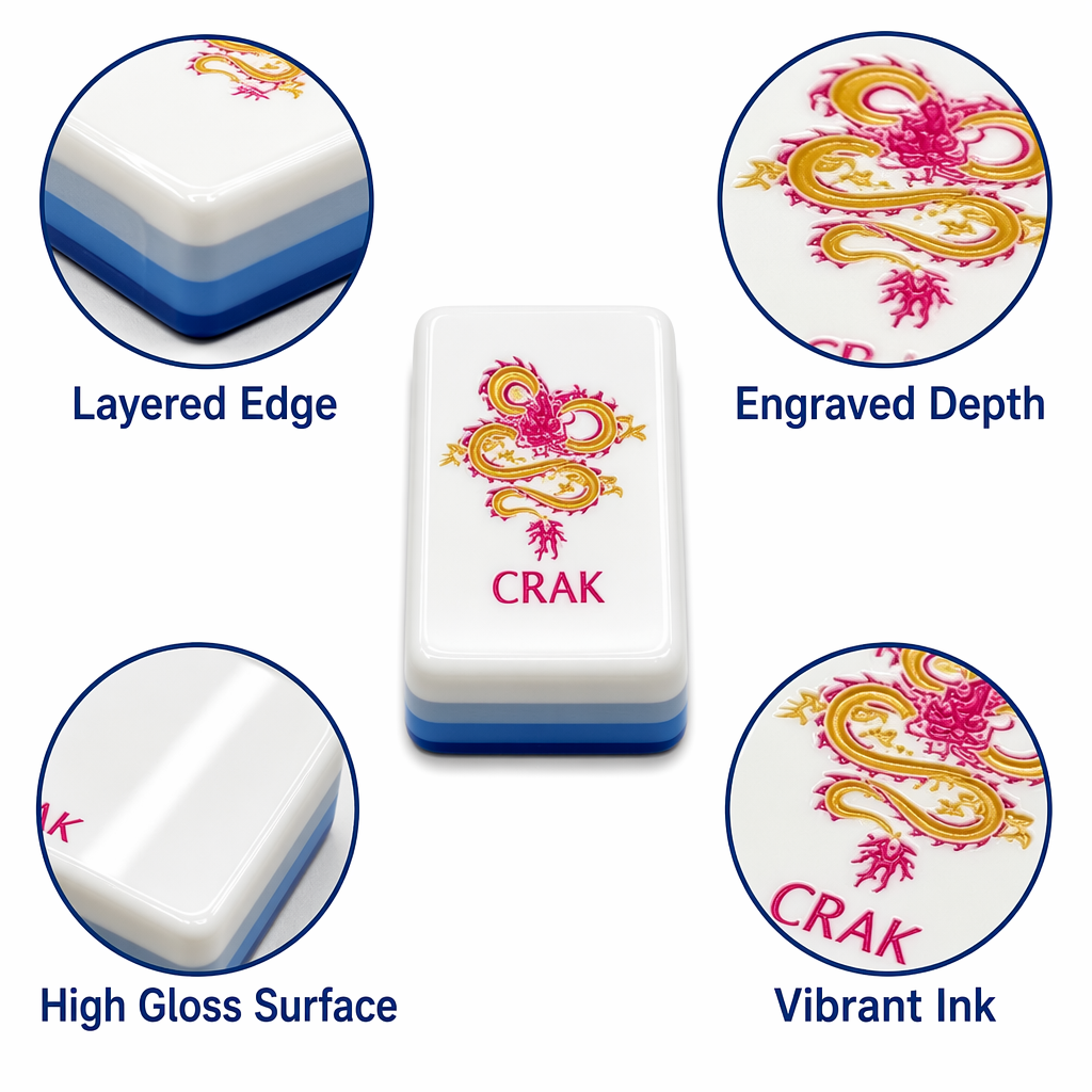 Valcrest™ Blue Porcelain American Mahjong Set – 160 Tiles