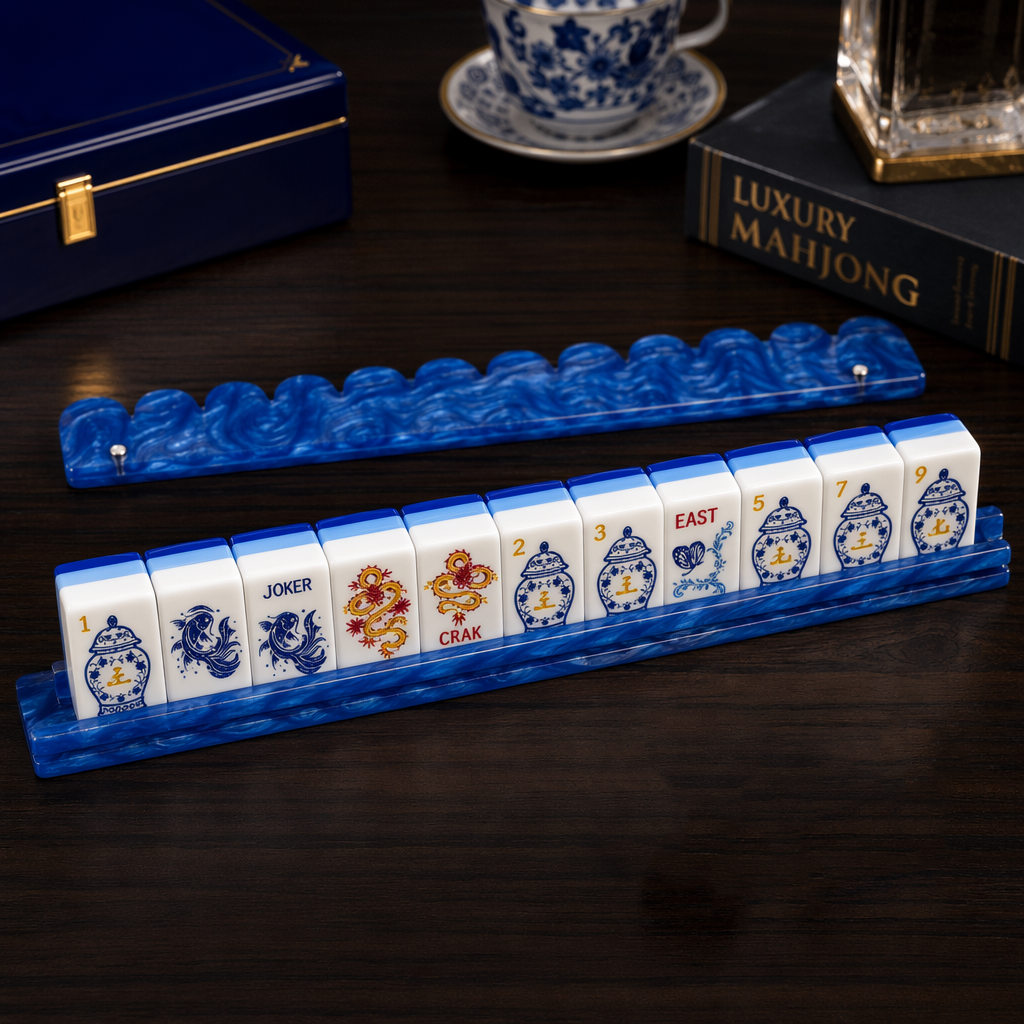 Valcrest™ Blue Porcelain American Mahjong Set – 160 Tiles
