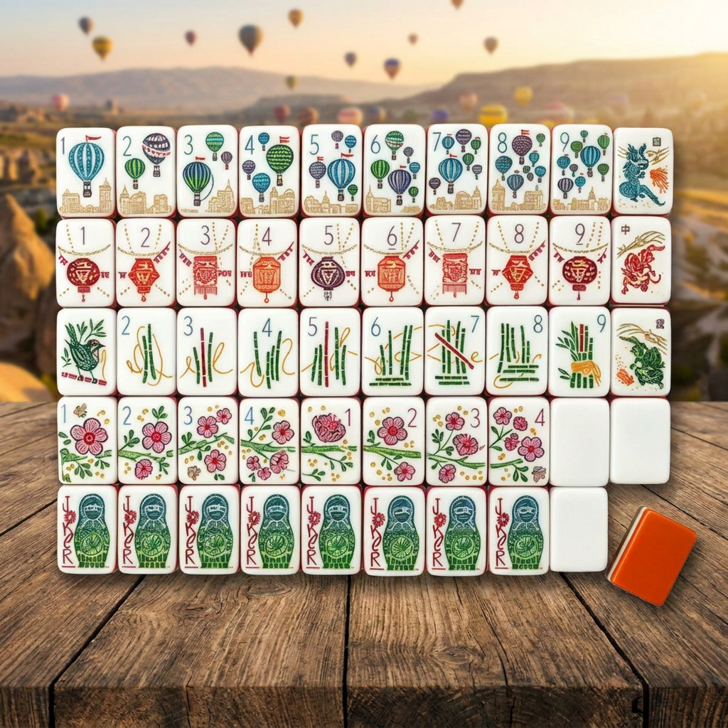 Valcrest™ Cappadocia Skies American Mahjong Set – 160 Tiles
