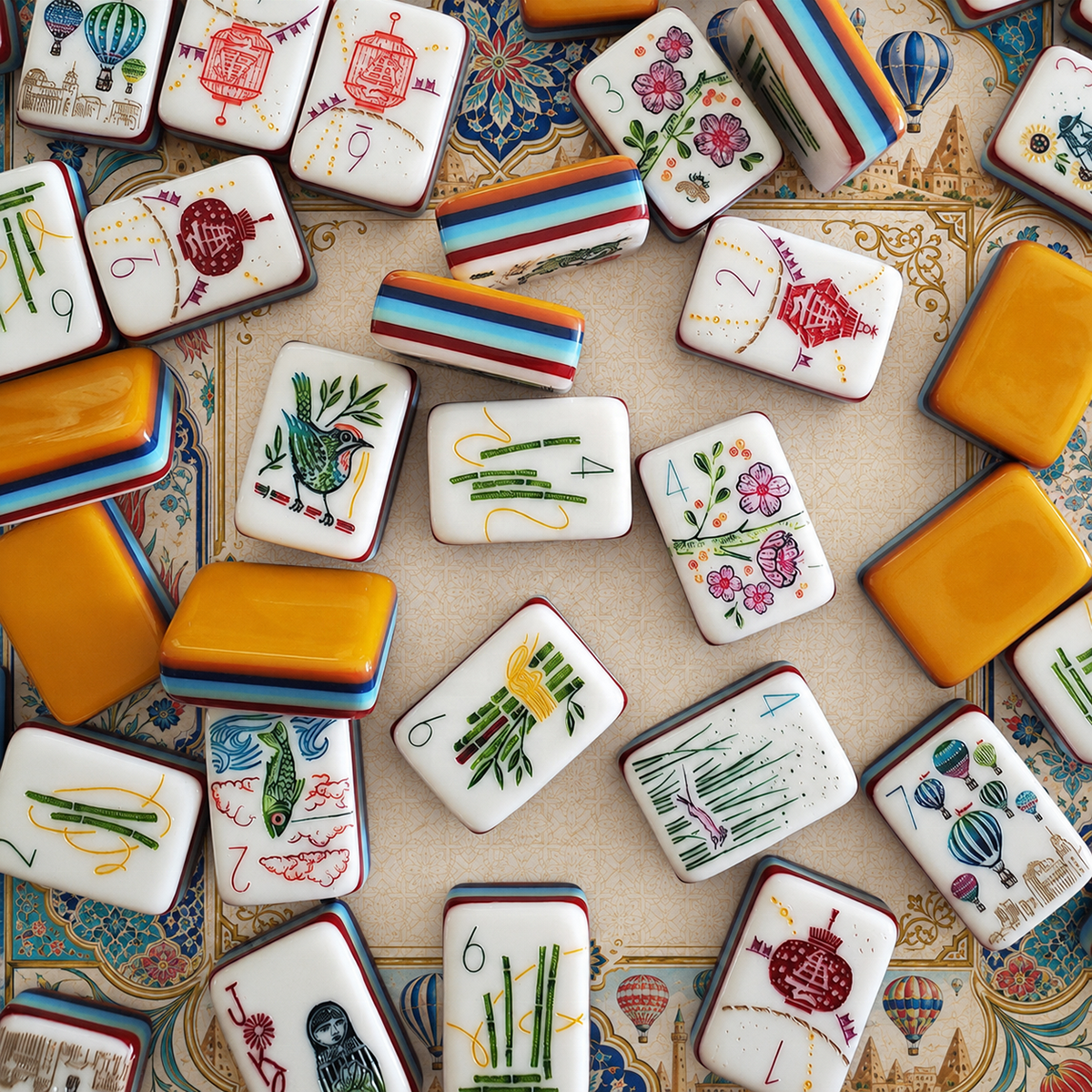 Valcrest™ Cappadocia Skies American Mahjong Set – 160 Tiles